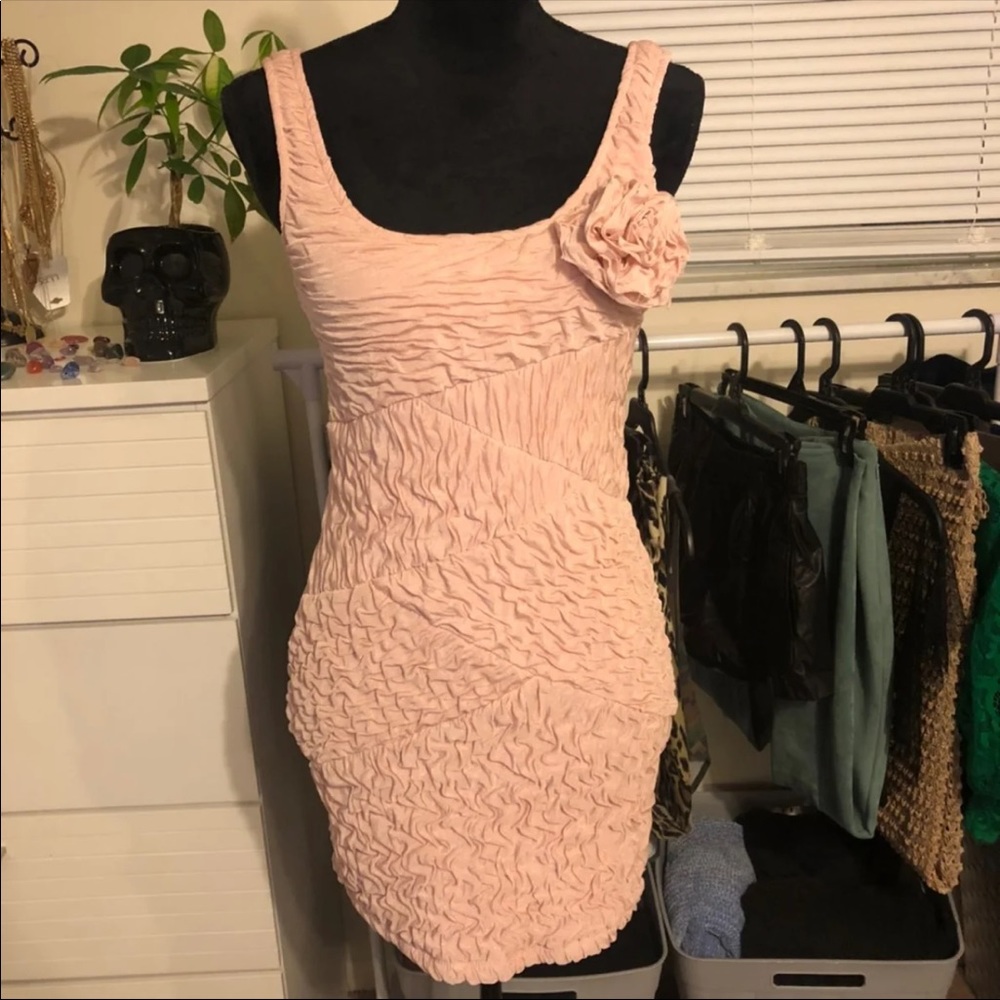 Soft Pink Bodycon Mini Dress